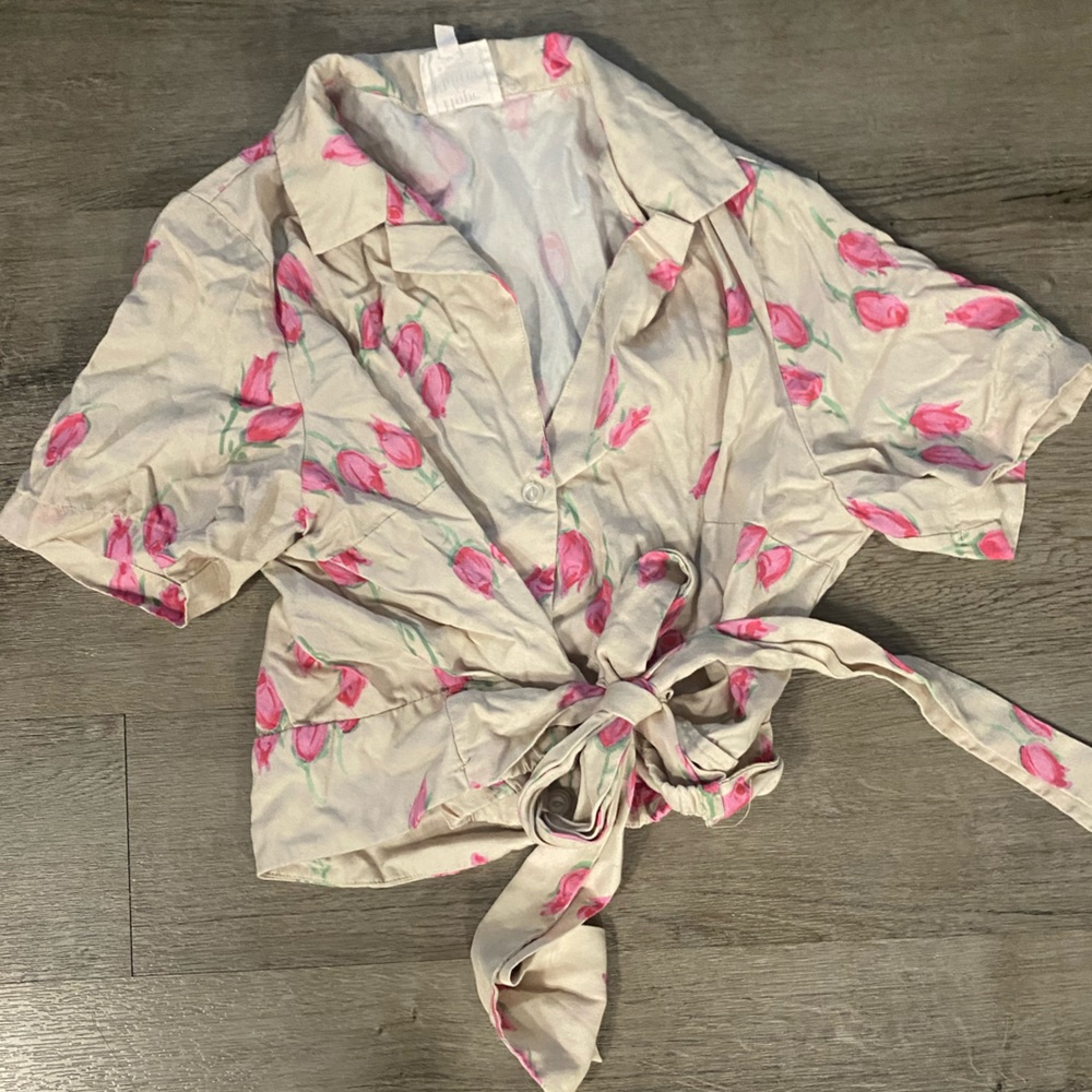Free people floral crop top